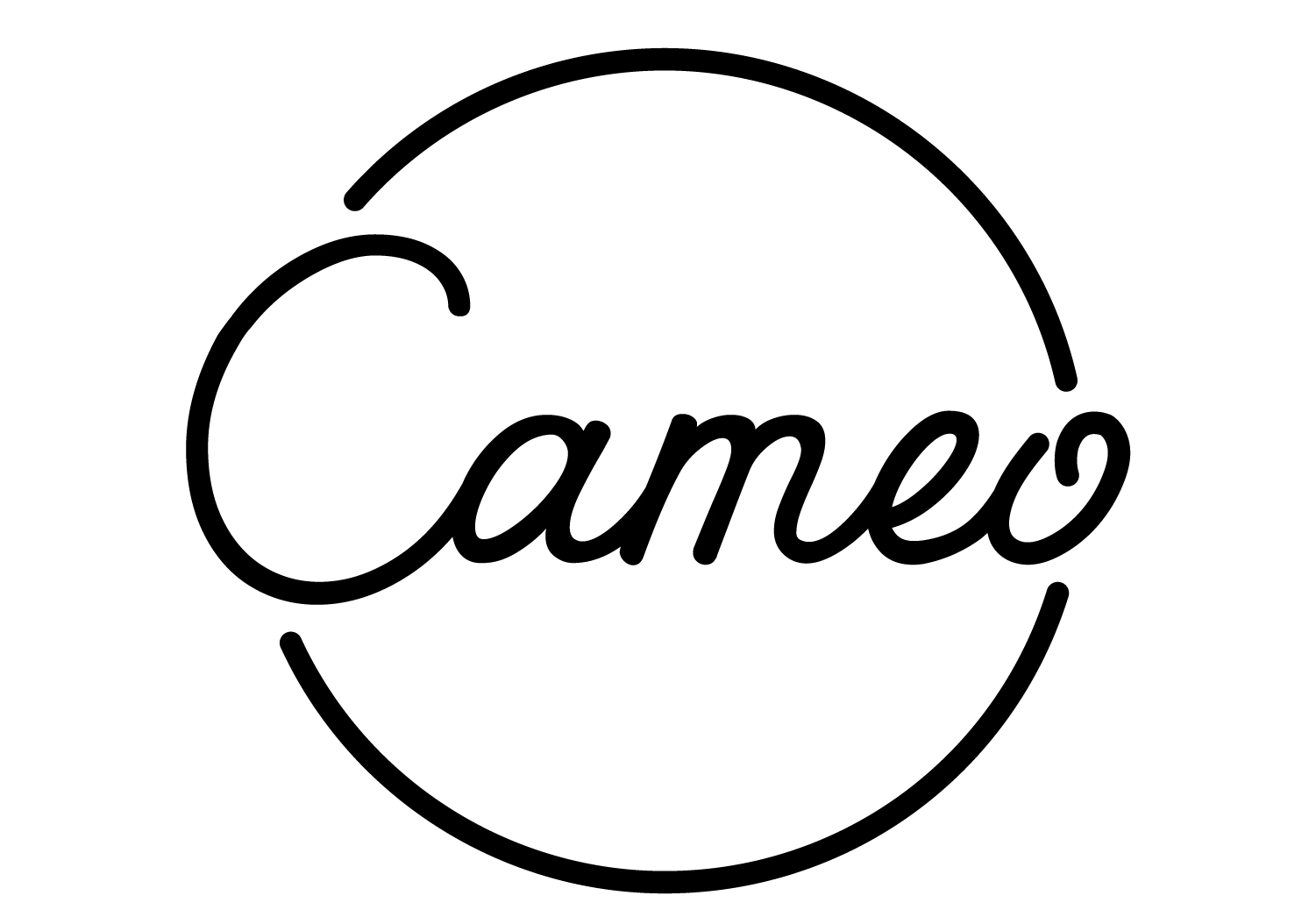 Cameo Logo encompassed in an open circle