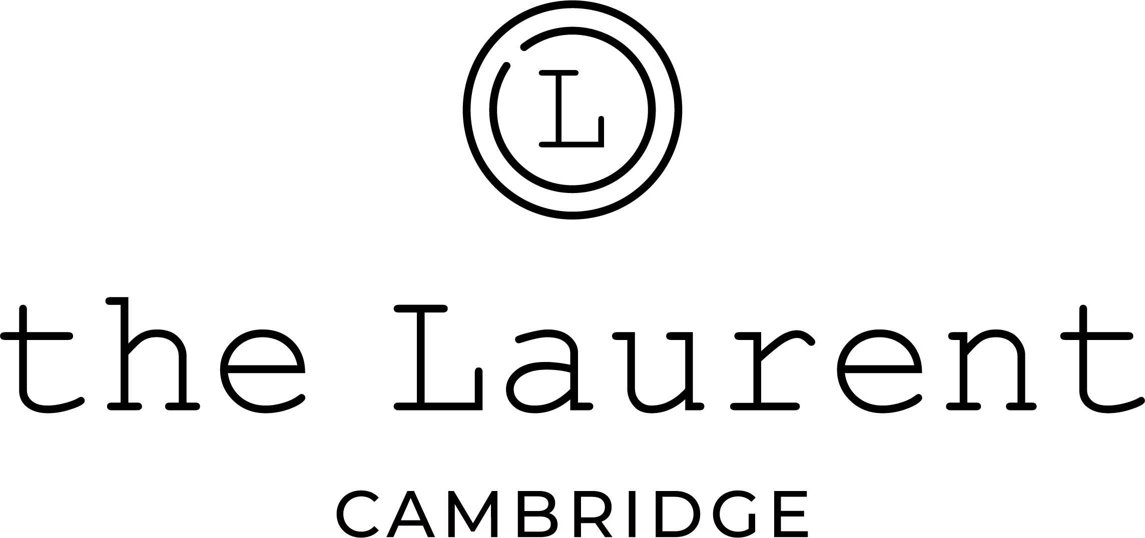 The Laurent Logo with "L" in two enclosed circles