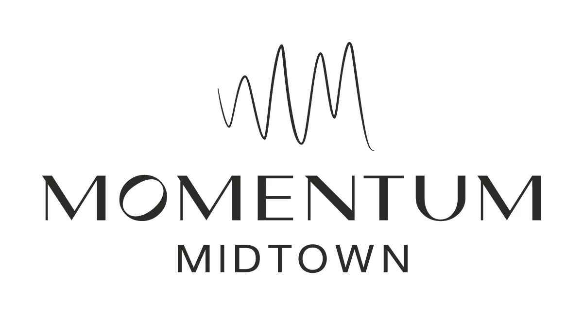 Momentum Midtown Logo with squiggly line on top