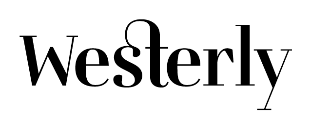 Black serif text logo reading “Westerly” in elegant, high-contrast typography on a white background.